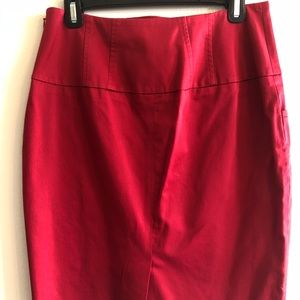 The Limited Poppy Red Pencil Skirt